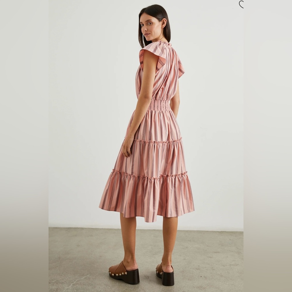 Rails Amelia dress coral navy blue stripes - Picture 4 of 10